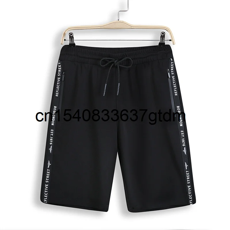 

Men's thin quick drying shorts fat quick drying Capris add weight, increase air permeability and waterproof elastic waist