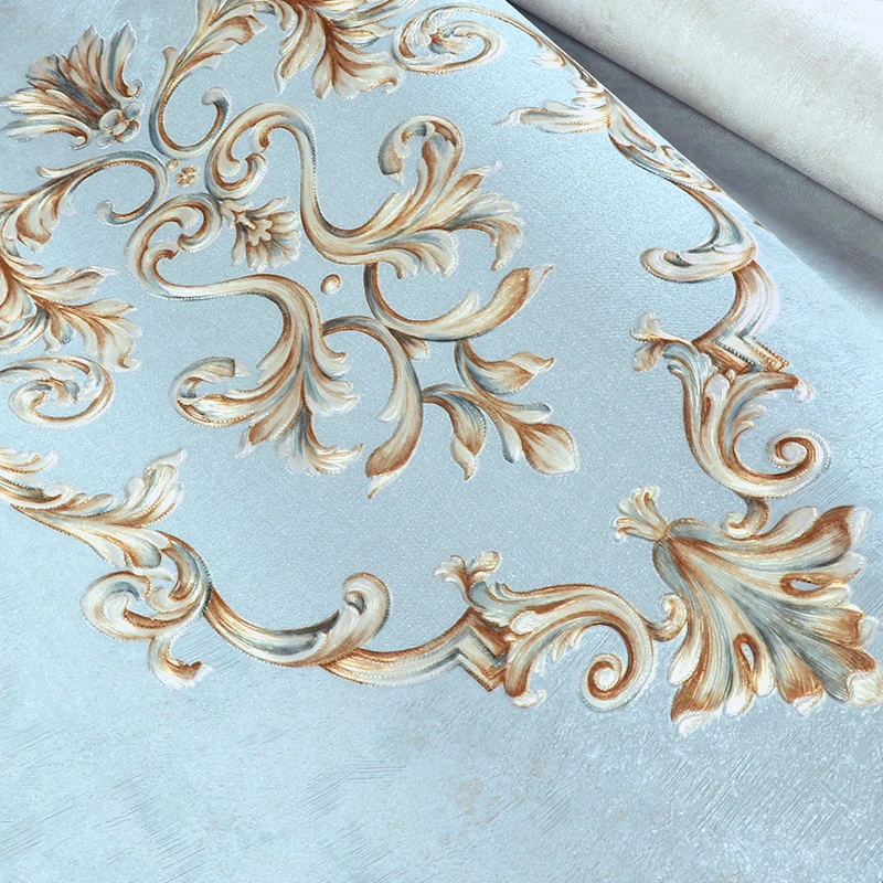 

Роскошные обои в европейском и ретро стиле с большими цветами, оранжевыми цветами, темного кофе