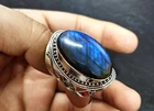 Женское кольцо из серебра 925 пробы, элегантное кольцо в стиле ретро с голубой Бирюзой, свадебное обручальное вечернее кольцо, хороший подарок на день рождения, размеры 5-11