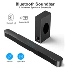 Bluetooth-Саундбар с сабвуфером, 120 Вт, Bluetooth-динамик для ТВ, бас-саундбар, регулируемый объемный звук, домашний кинотеатр, USB, AUX
