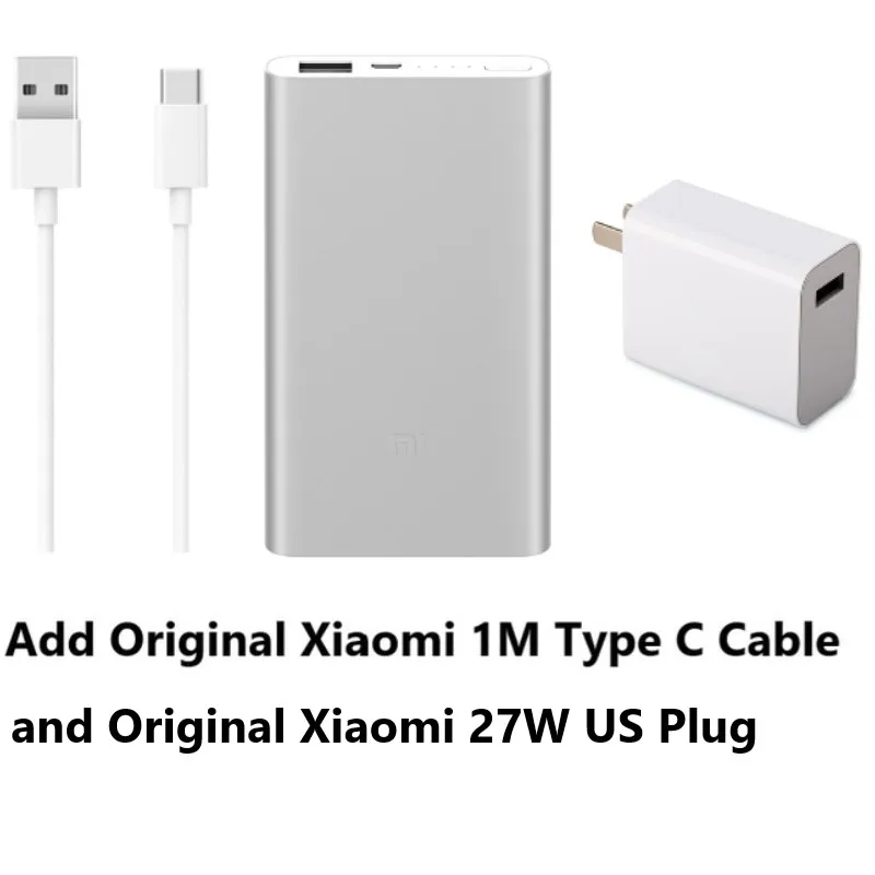 Xiao mi power Bank 2 5000 мАч PLM10ZM mi power bank 5000 Портативная зарядка Внешняя батарея повербанк - Цвет: Set 2