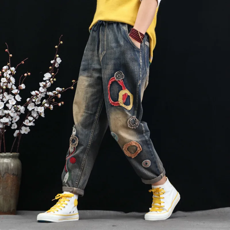 Женские эластичные джинсы Max LuLu винтажные рваные брюки-султанки в стиле панк