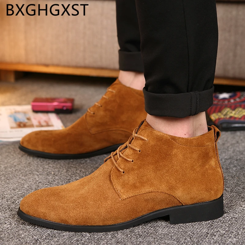 

mens dress boots Genuine leather shoes men Snow boots italian black boots Coiffeur Elevator shoes for mens dress shoes ayakkabi