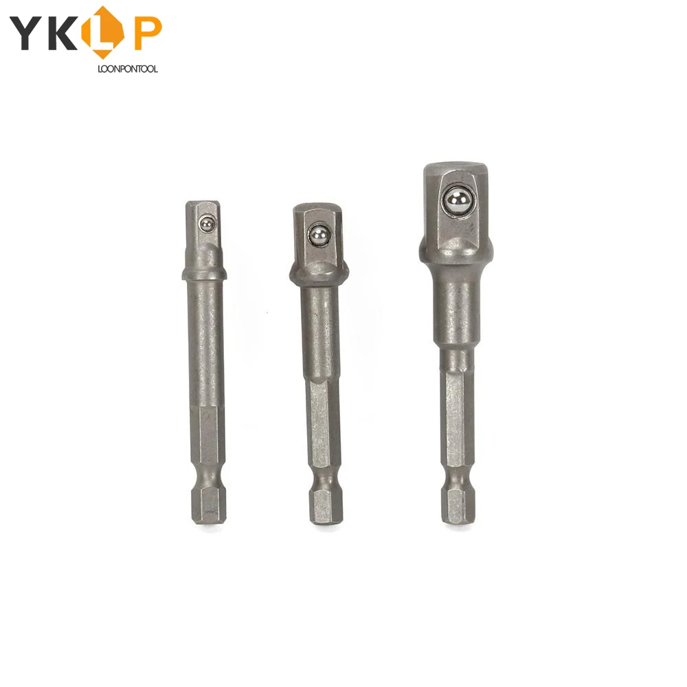 3 шт./компл. переходник для дрели с шестигранным хвостовиком 1/4 дюйма 3/8 1/2