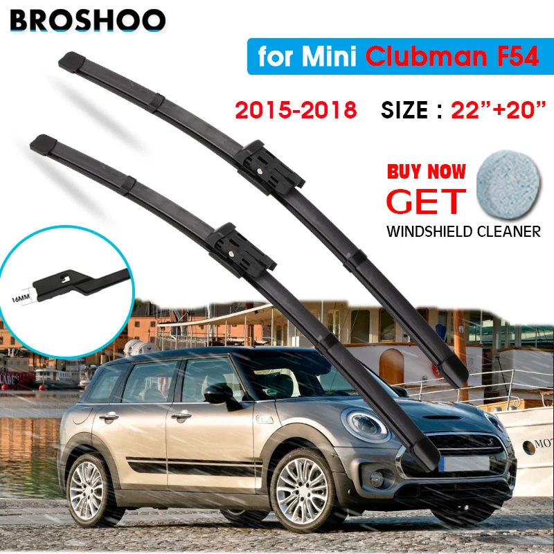 

Щетка стеклоочистителя для автомобиля Mini Clubman F54 22 "+ 20" 2015-2018 Авто Стеклоочистители для лобового стекла лезвия для мытья окон Подходит Кнопка