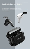 lenovo earphone lp1s bluetooth 5 0 wireless sports headphone touch control stereo hifi music headset with microphone