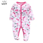 Комбинезон детский из 100% хлопка, с длинным рукавом и принтом вишни