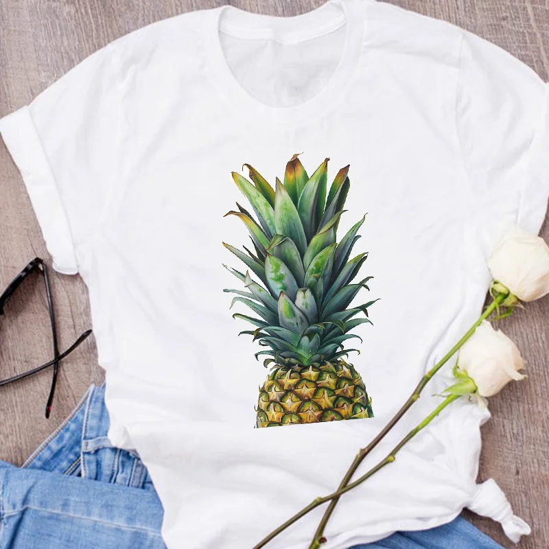 Женская Пляжная футболка с принтом ананасов в стиле 90 х|Футболки| |