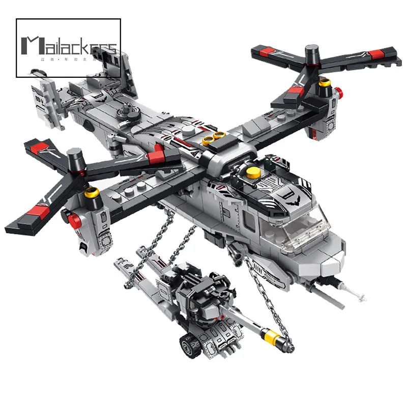 

Mailackers Military Vehicles Plane Bricks Technical Osprey Transporter 8in1 Combo Helicopter Figures Building Blocks Toys Boys