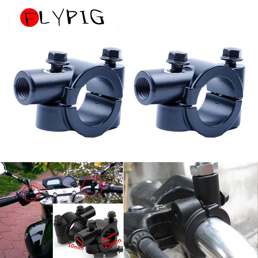 Мотоцикл Руль 10 мм резьба зеркало держатель Зажим адаптер для Blackline Breakout Cross Bones Dyna