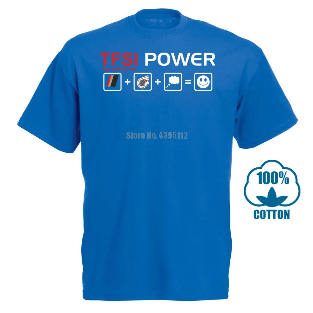 Горячая Распродажа модная Tfsi power S3 S4 S5 S6 S7 S8 S Rs Quattro Sline Fan футболка S 3Xl футболка - Цвет: Синий
