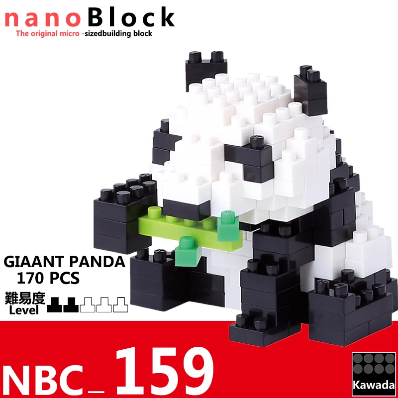 Новинка огромная панда Kawada Nanoblock бриллиантовая конструкция 170 шт. креативные