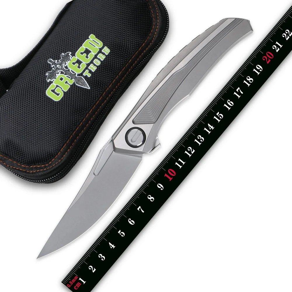 Складной нож GREEN THORN Make D2 Квантовый складной клинок С флиппером титановая ручка TC4