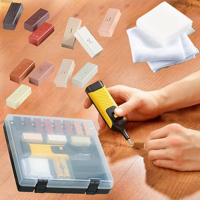 19 шт. Набор для ремонта ламината восковая система пол столешница прочный Чехол