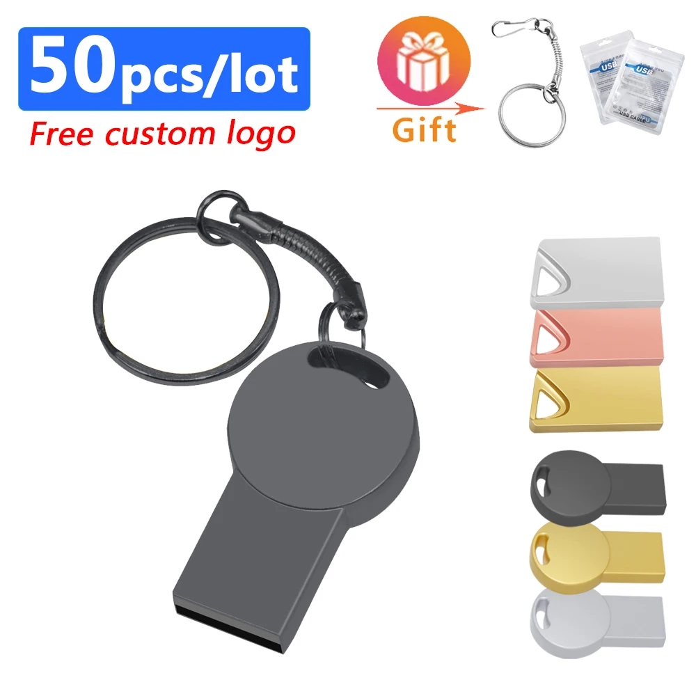 50pcs Hot Sale Mini USB Flash Drive PenDrive Pen Drive U Stick U Disk Memory Stick Usb Stick small Gift 4gb 8gb 16GB 32gb 64gb