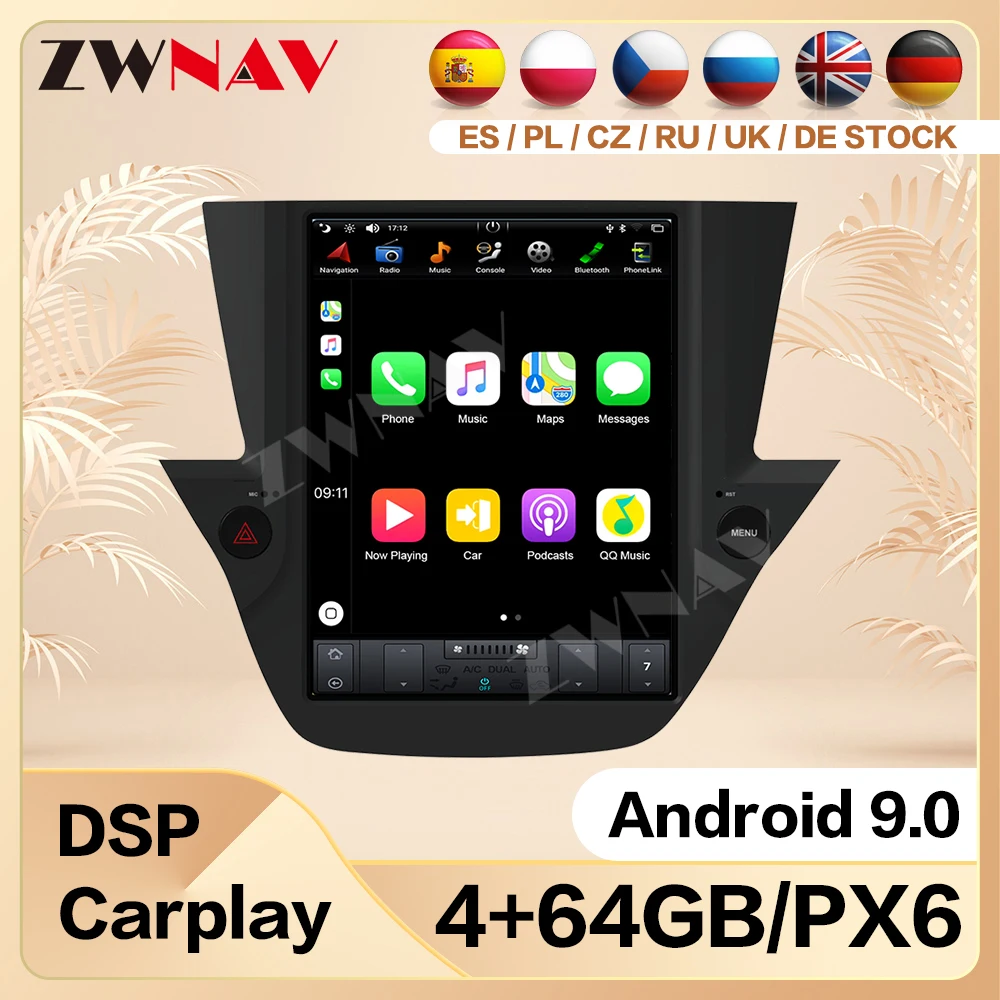 

PX6 Auto Car Radio Bluetooth 5 Andriod 9 For Buick Willan 2015-2017 Tesla Screen IPS GPS Navigation Autoradio Multimedia Player