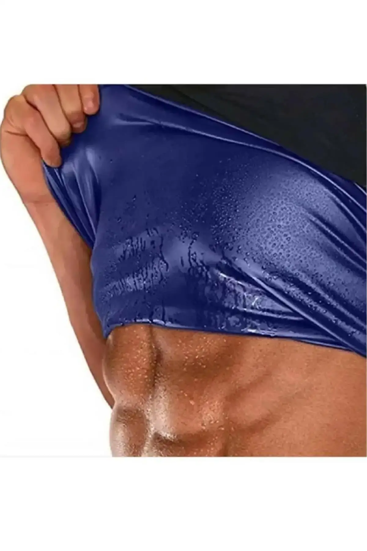 Male Black Thermal Sauna Undershirt