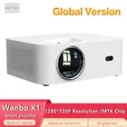 Проектор Wanbo X1, глобальная версия * 1280 P, поддержка экранного меню, вертикальная коррекция трапецеидальных искажений, портативный мини-проектор для домашнего кинотеатра