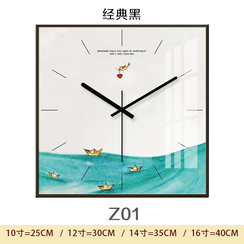 Настенные часы в скандинавском стиле простые тихие модные квадратные