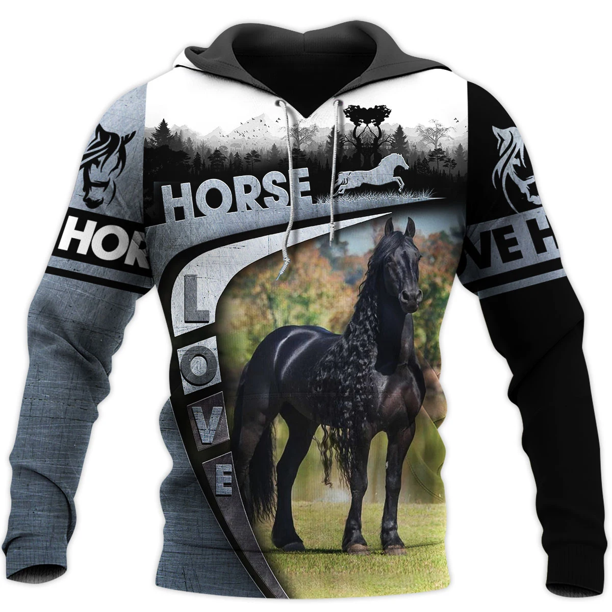 Толстовка на молнии с 3D принтом Конская Степка Мужская толстовка классные цвета