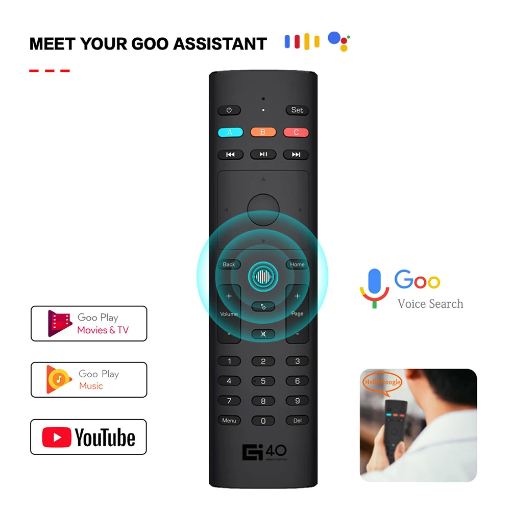 g40s 2 4ghz wireless air mouse 6 axis gyro voice remote for pc android tv box electronic smart home accessories free global shipping
