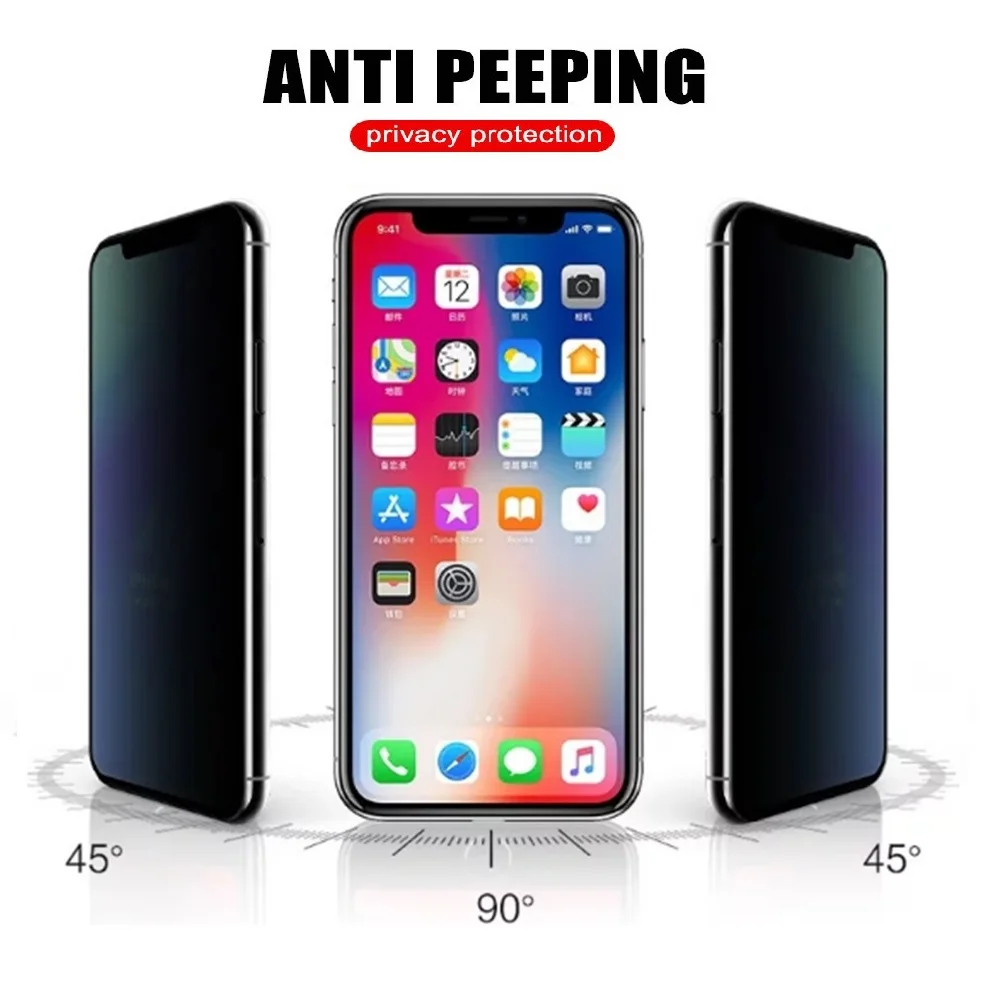 Закаленное стекло Защита экрана конфиденциальности для iPhone X XS MAX XR 8 7 Plus защита от