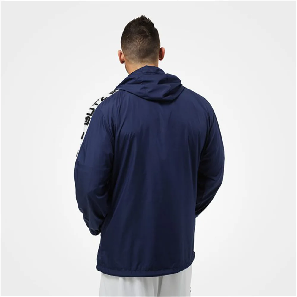 Модная Осенняя тонкая спортивная куртка в полоску с надписями европейском и