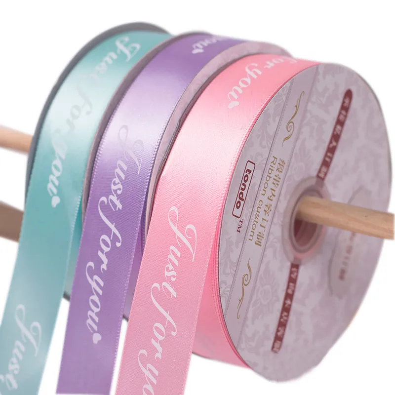 

2.5cm 50Yard Soft Korean Satin Ribbon Colorful Gift Ribbon Roll for Gift Wrapping