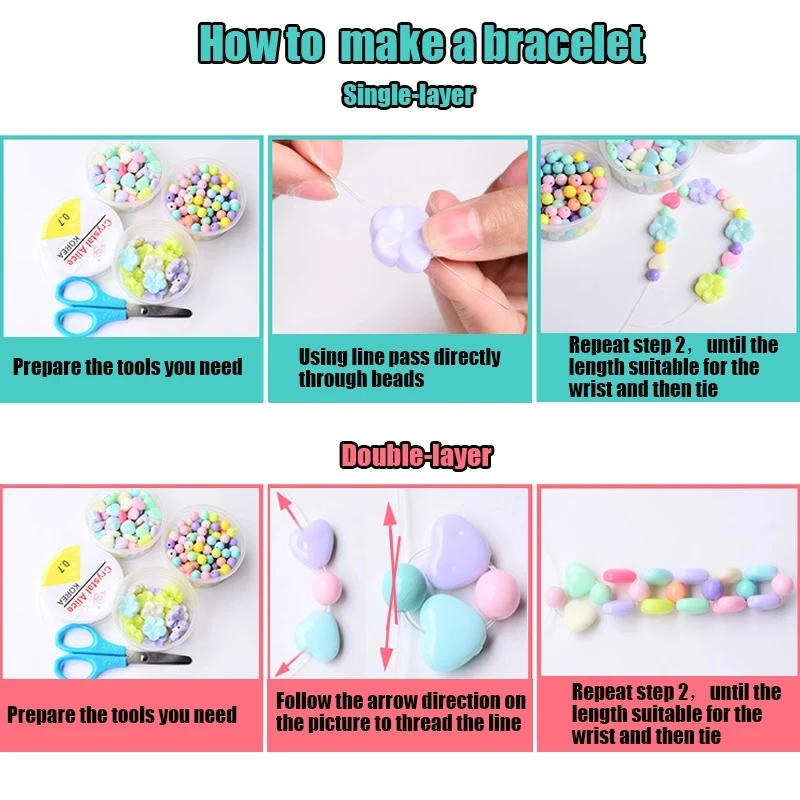 

DIY Handmade Beaded Toy Set and Accessories Girl Weaving Bracelet Jewelry Making Toys Children's Educational Toys Children Gifts
