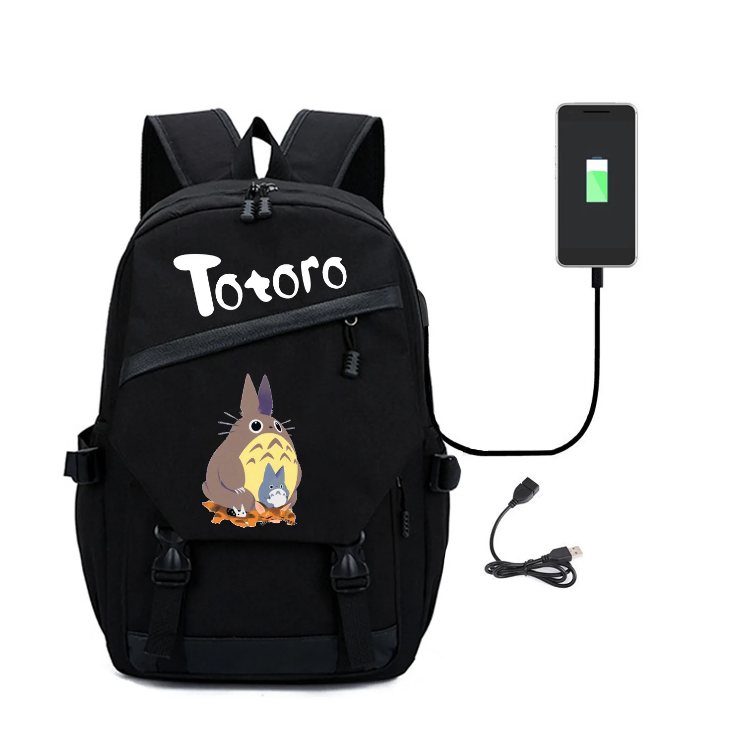 2020 Totoro комикс наружная сумка на оба плеча Usb Студенческая для отдыха время