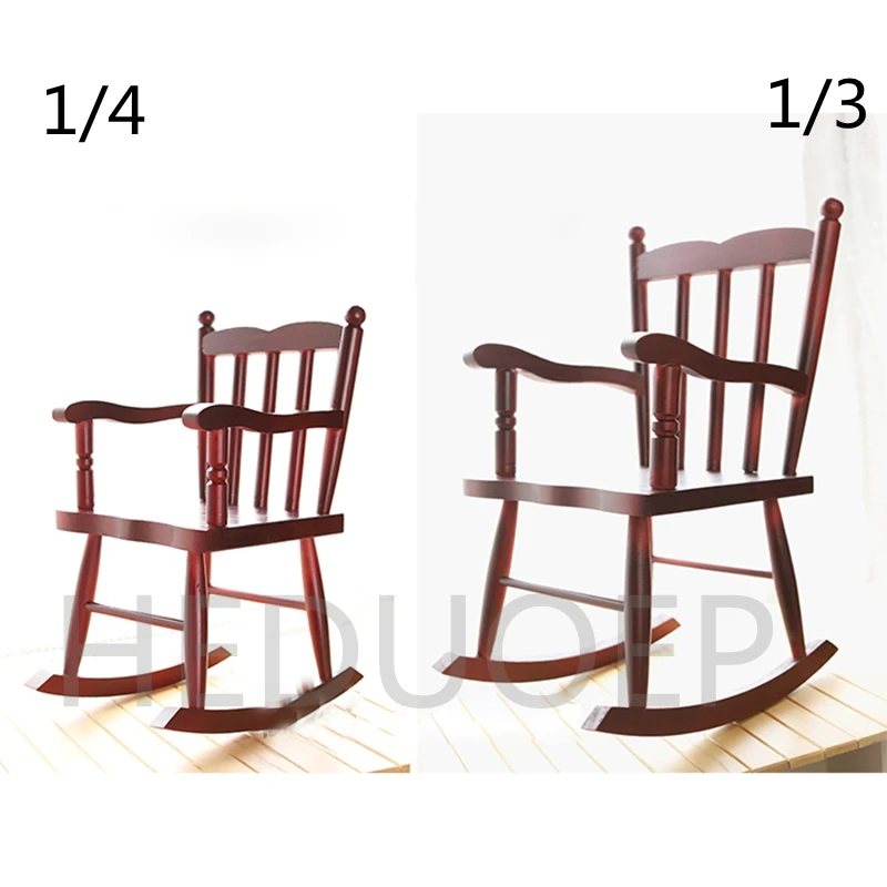 BJD мини мебель деревянное кресло-качалка красного цвета для 1/3 24 &quot60 см 70 высокой
