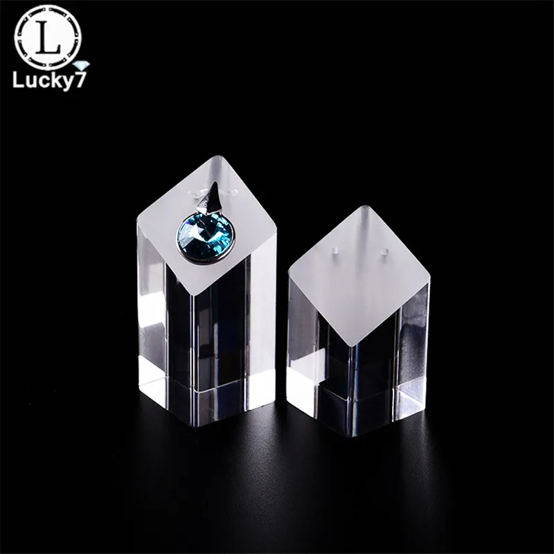 4 шт./компл. акриловый прозрачный серьги кольцо для ключей брелок Дисплей стенд