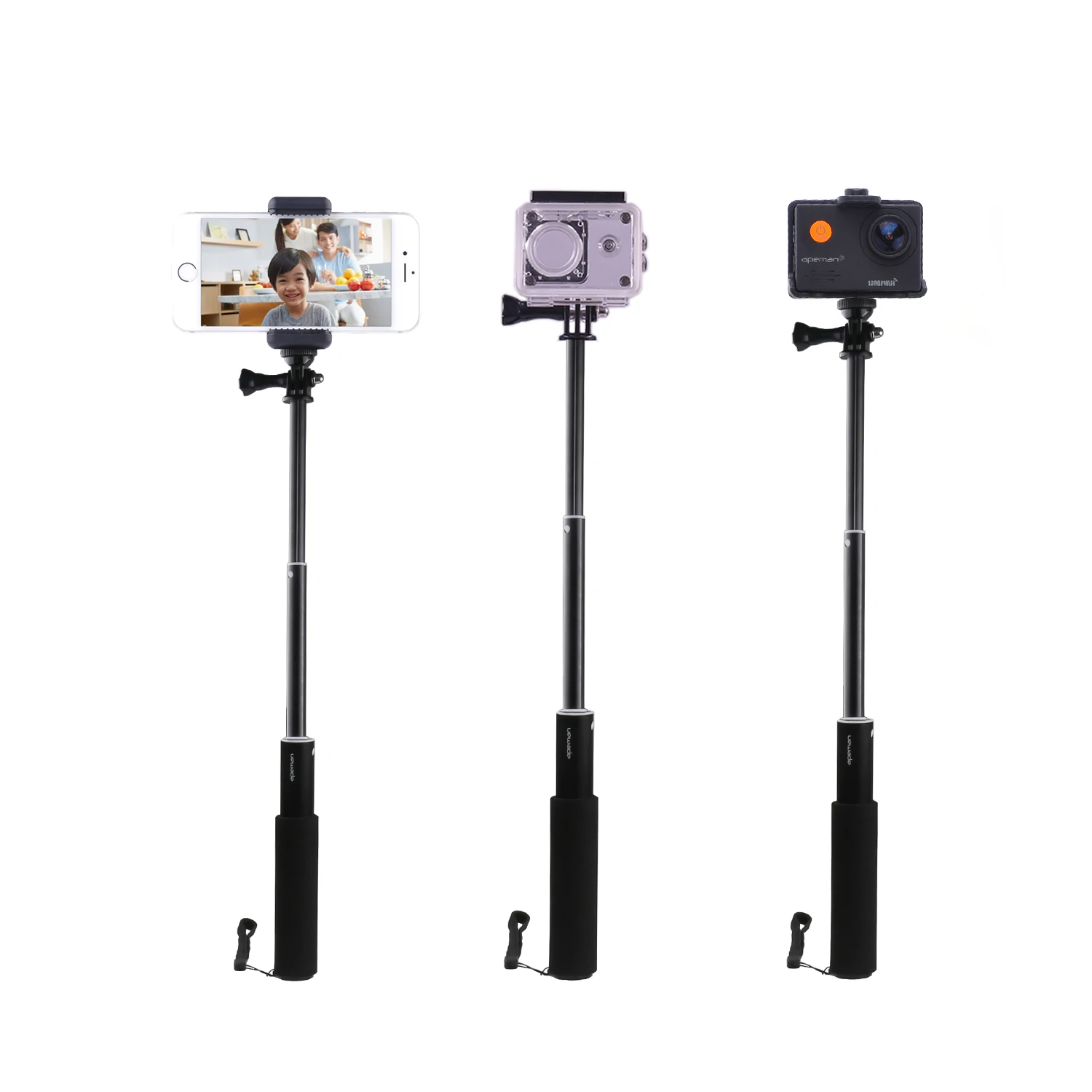 Экшн-камера APEMAN селфи-палка раздвижная совместимая с GoPro Hero9/Hero8/Hero 9/8/Fusion Akaso Brave 5/4