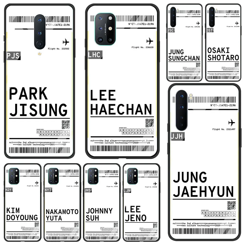 

Soft Edge Cover Coque for Oneplus 9 PRO 9R 7 7T Pro 8 8T Pro Nord 5G Luxury Glass Phone Case World Country Label Air Tickets