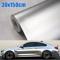 30150cm car body wrap film satin matte chrome metallic silver vinyl film car sticker decal car styling wrap sheet roll film
