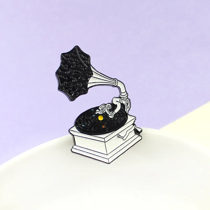 XEDZ Новинка черно-белая карта записи с брошью детский мультяшный Забавный