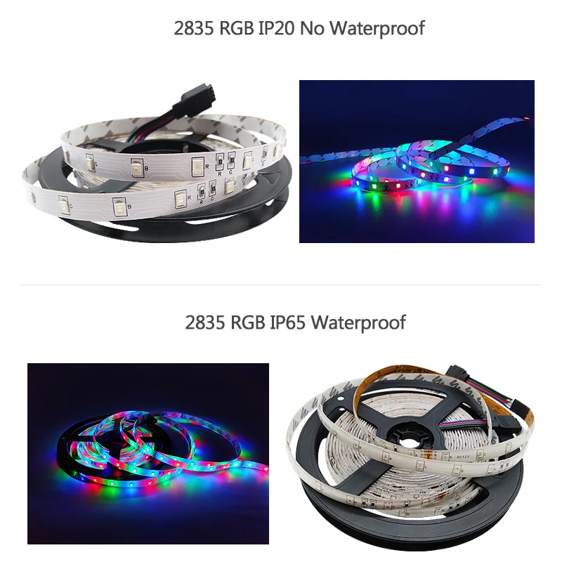 RGB Светодиодная лента светильник 5050 5 м 10 15 SMD2835 водонепроницаемая светодиодная с