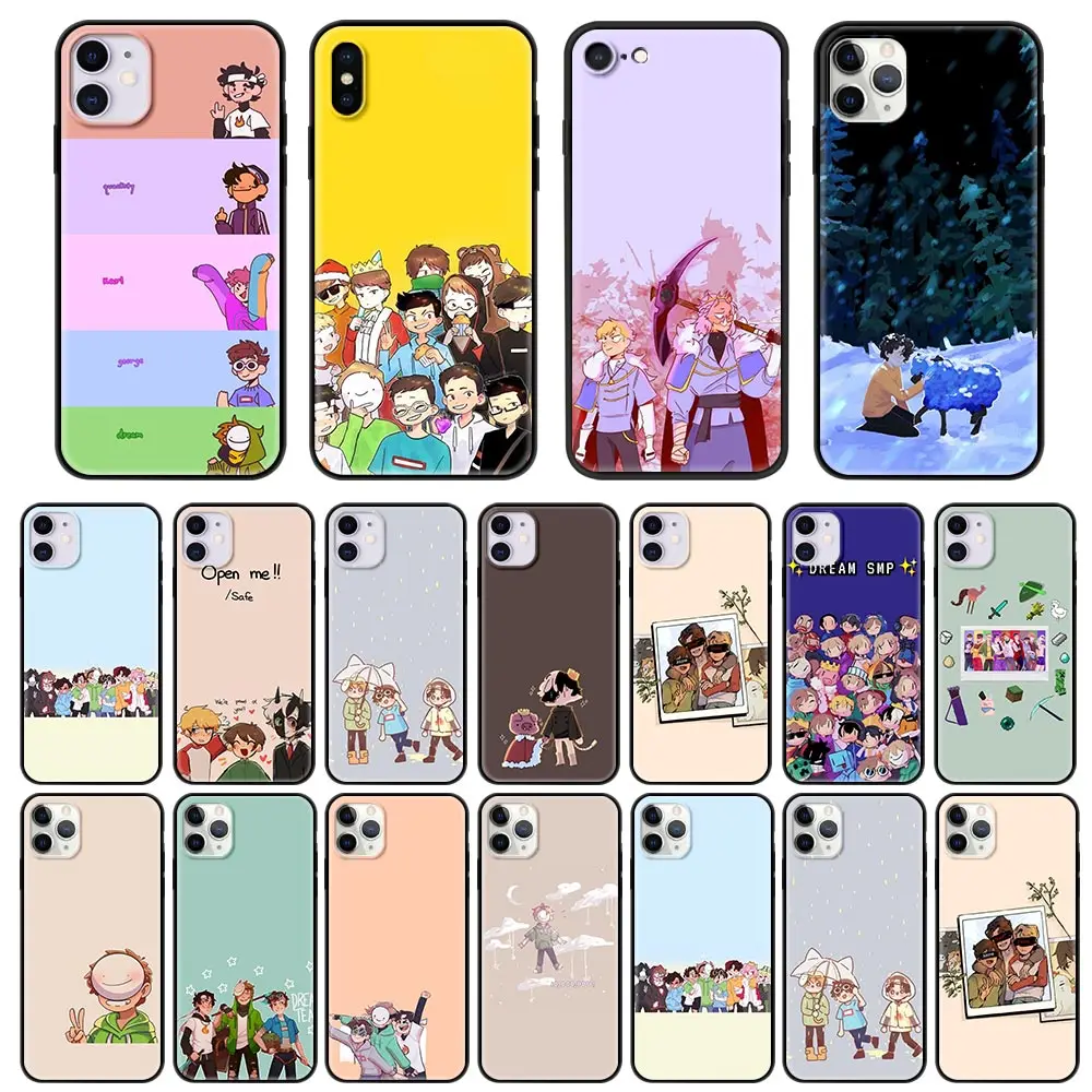 Роскошный чехол для телефона Dream Smp iPhone 11 12 Pro MAX 7 8 XR XS X 6 6S Plus силиконовый мягкий из
