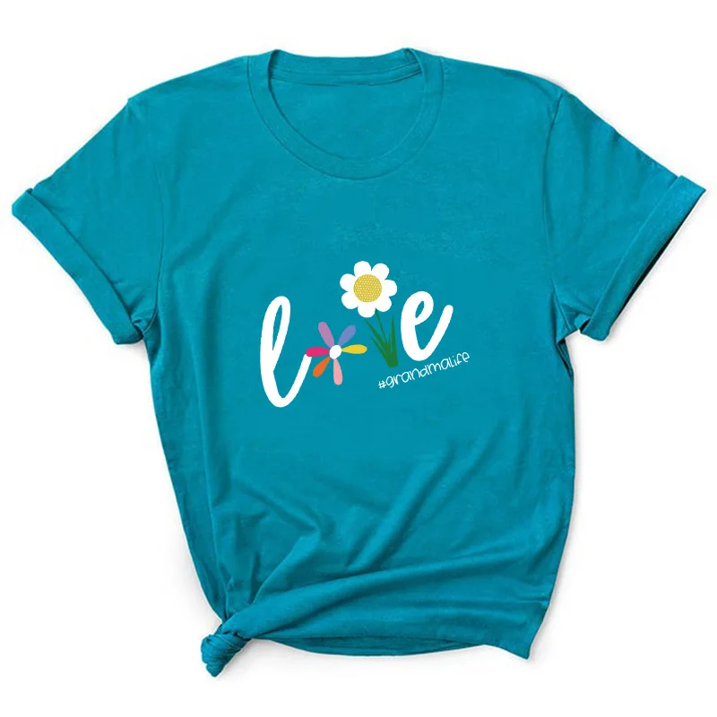 

Женская футболка с коротким рукавом, круглым вырезом и надписью