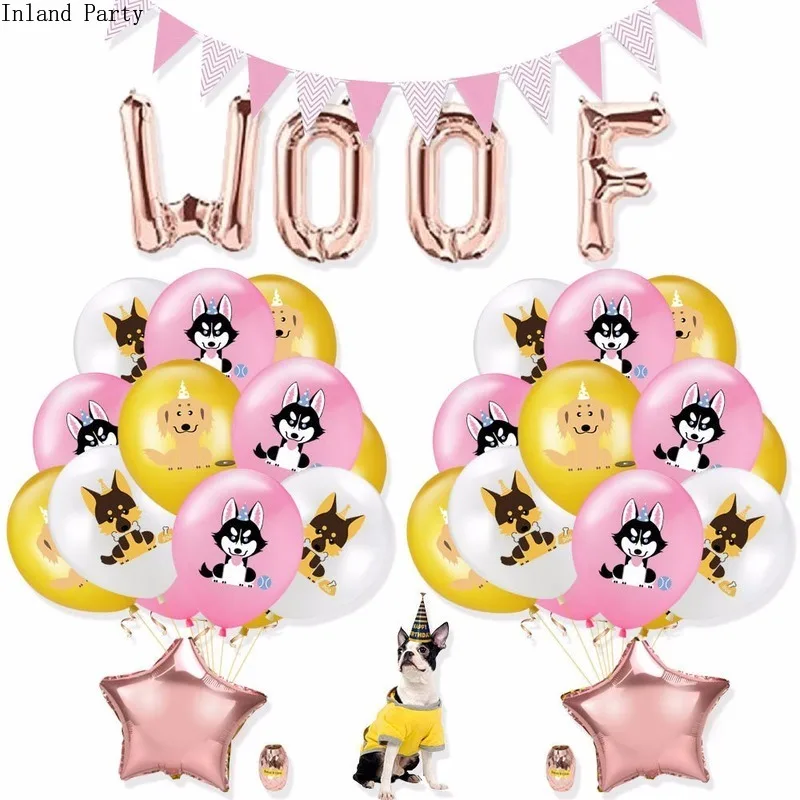 1 компл. Собака вечерние баннер золотые конфетти Baby Shower для вечеринки в честь Дня