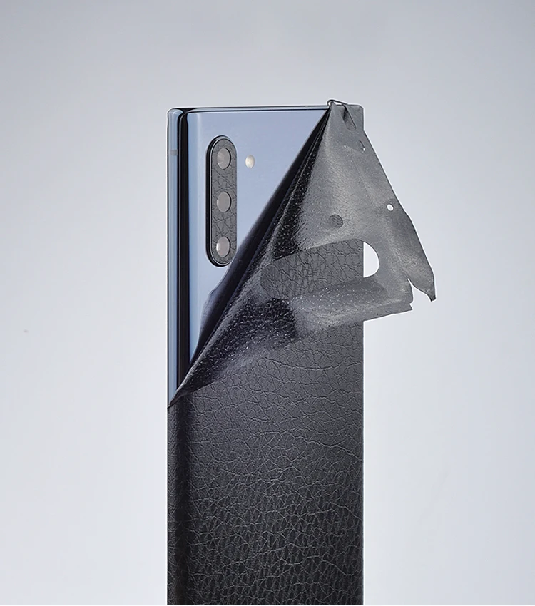 Классическая наклейка на заднюю крышку телефона из искусственной кожи для Samsung