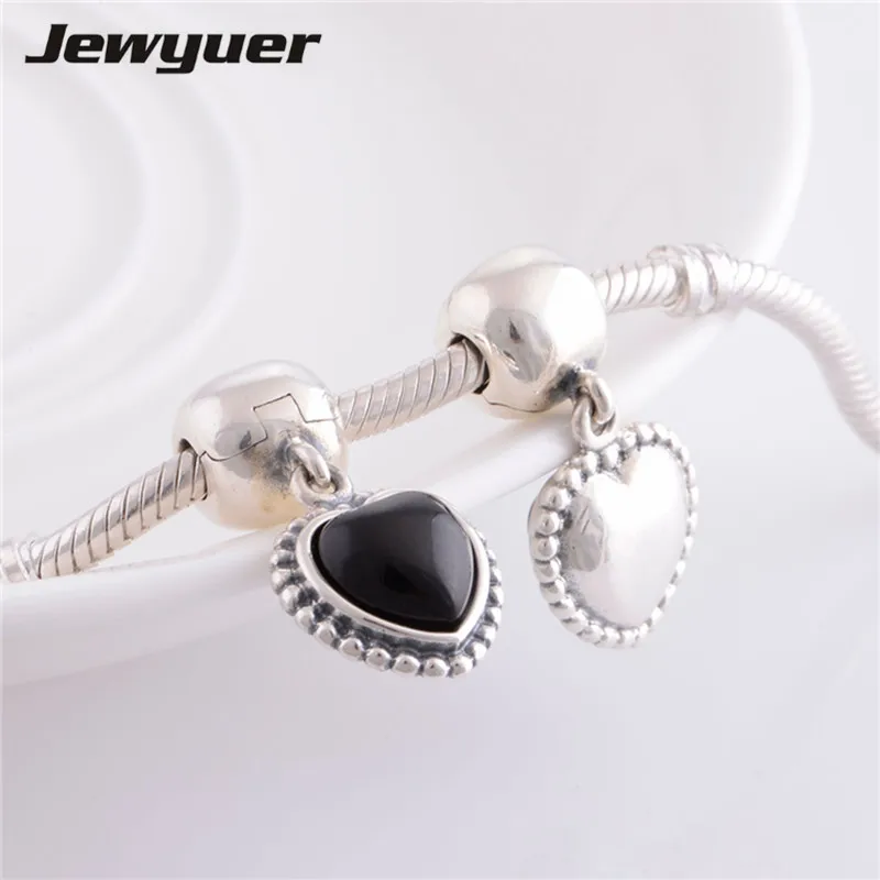 

100% 925 heart clips clasp charms Sterling Silver fine jewelry Fit bead Charm Bracelet DIY for women Memnon Jewyuer KT023