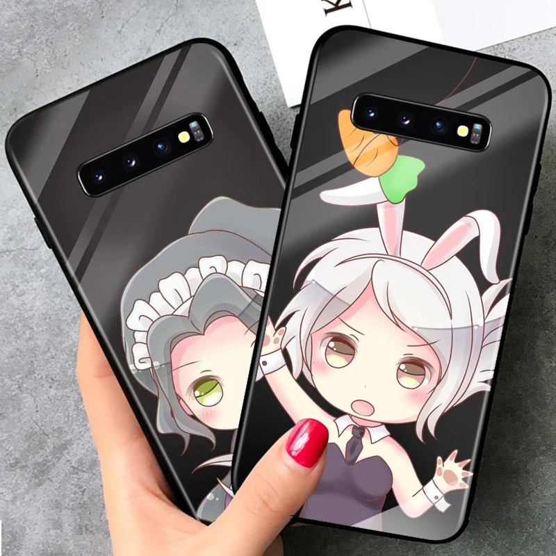 Black TPU Soft Cover Cartoon beauty for Samsung Galaxy S20 Ultra S10 S10e FE 5G S9 S8 S7 S6 Edge Plus Lite Phone Case