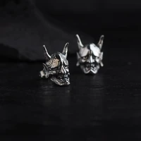 retro horror demon skull stud earrings domineering punk mens motorcycle party jewelry hip hop gothic mens earrings accessories