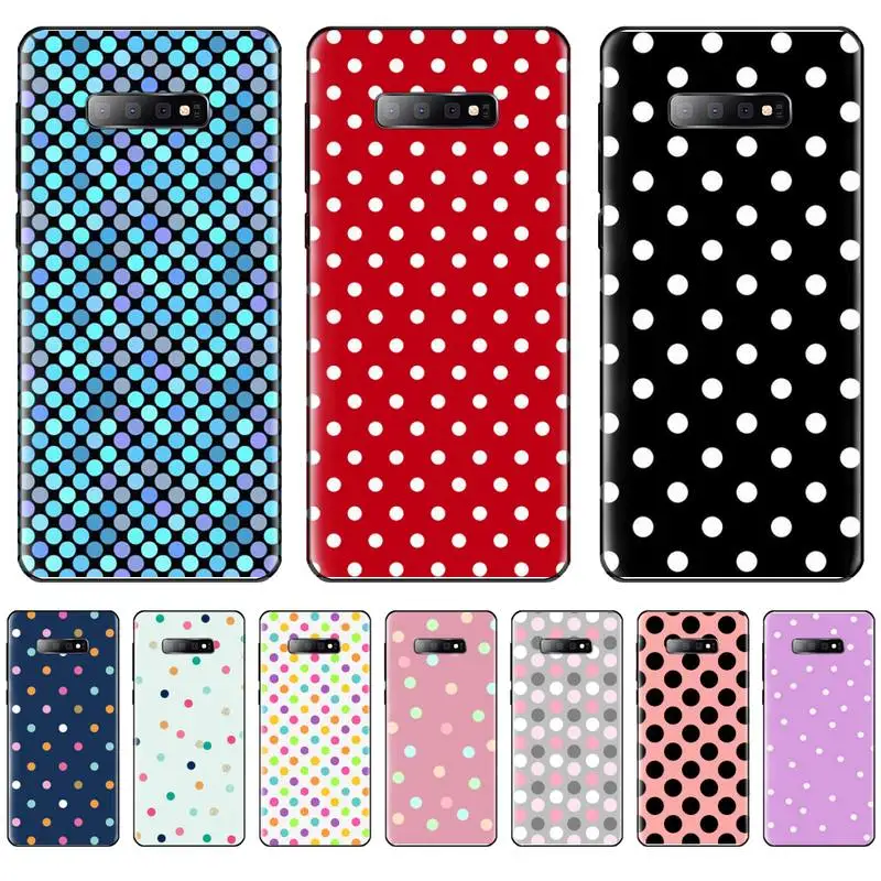 Роскошный силиконовый чехол в горошек DIY для Samsung Galaxy S5 S6 S7 S8 S9 S10 S10e S20 edge plus