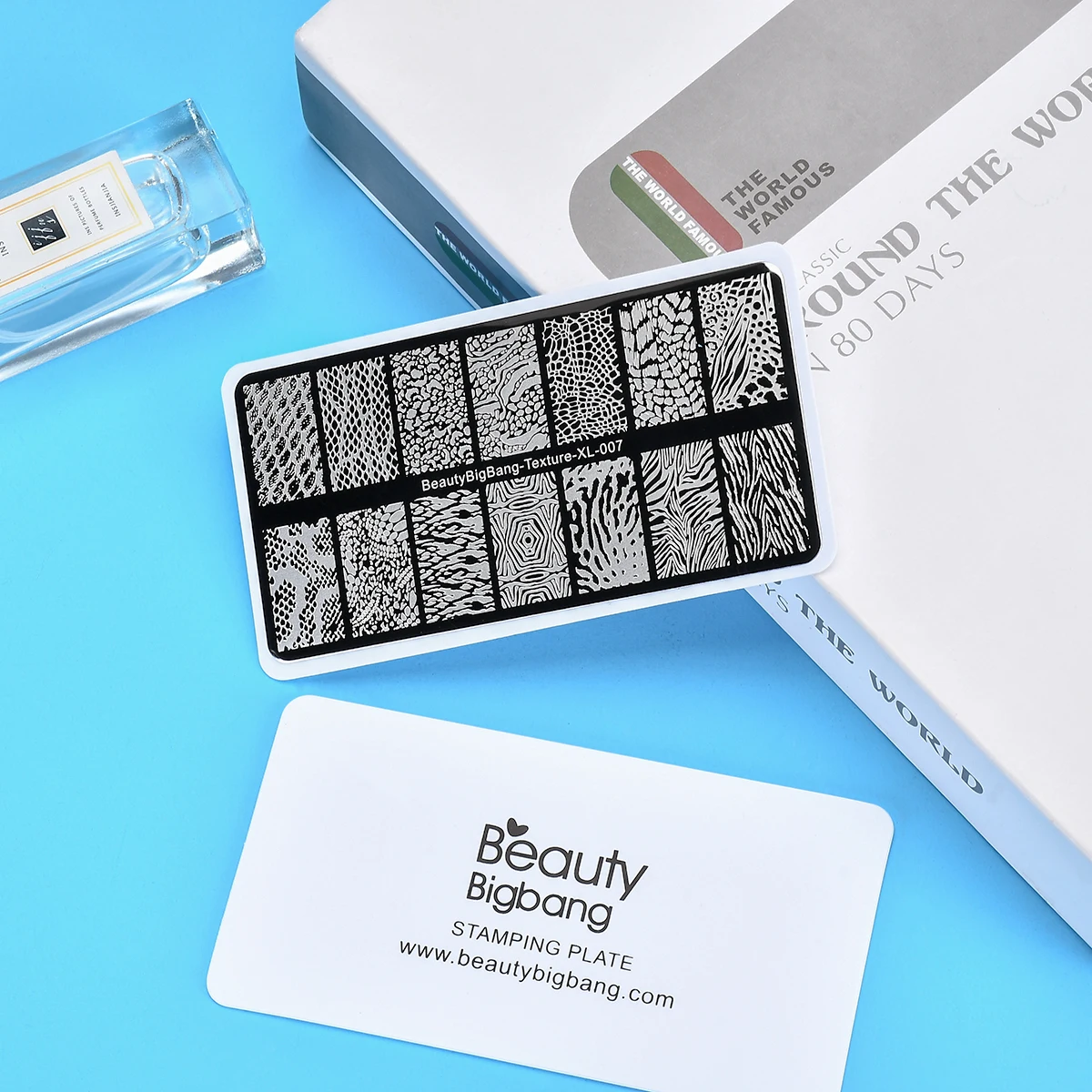Пластина для стемпинга ногтей Beautybigbang сделай сам текстура 007 змеиная кожа