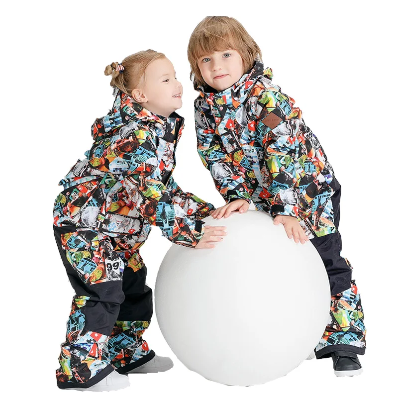 Детский комбинезон для мальчиков и девочек-30 лет зимний костюм сноуборда