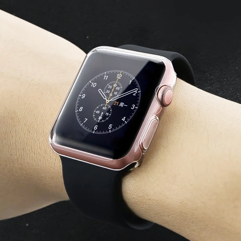 Gosear TPU Защитный чехол для экрана Apple Watch iWatch i watch iwach wach Series 2 II 38 мм 42 аксессуары |