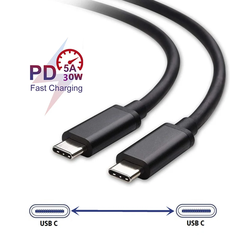 Кабель USB C для быстрой зарядки двойной зарядный кабель типа iPad Pro 25 см/1 м/2 м Samsung