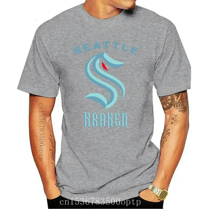 

New Release The Kraken 1Seattle Ice Hockey Handmade Black T Shirt Regular Size S 3Xl